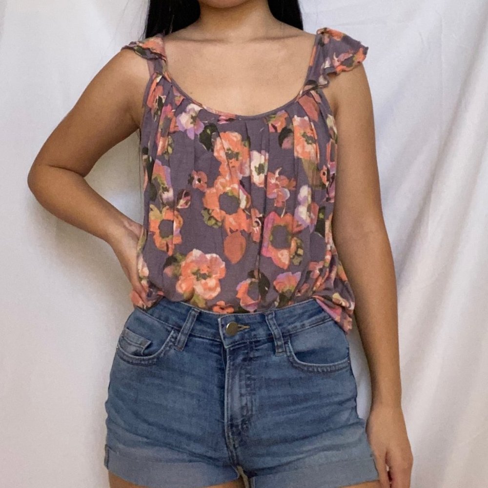 Autumn Ruffled Tank Top